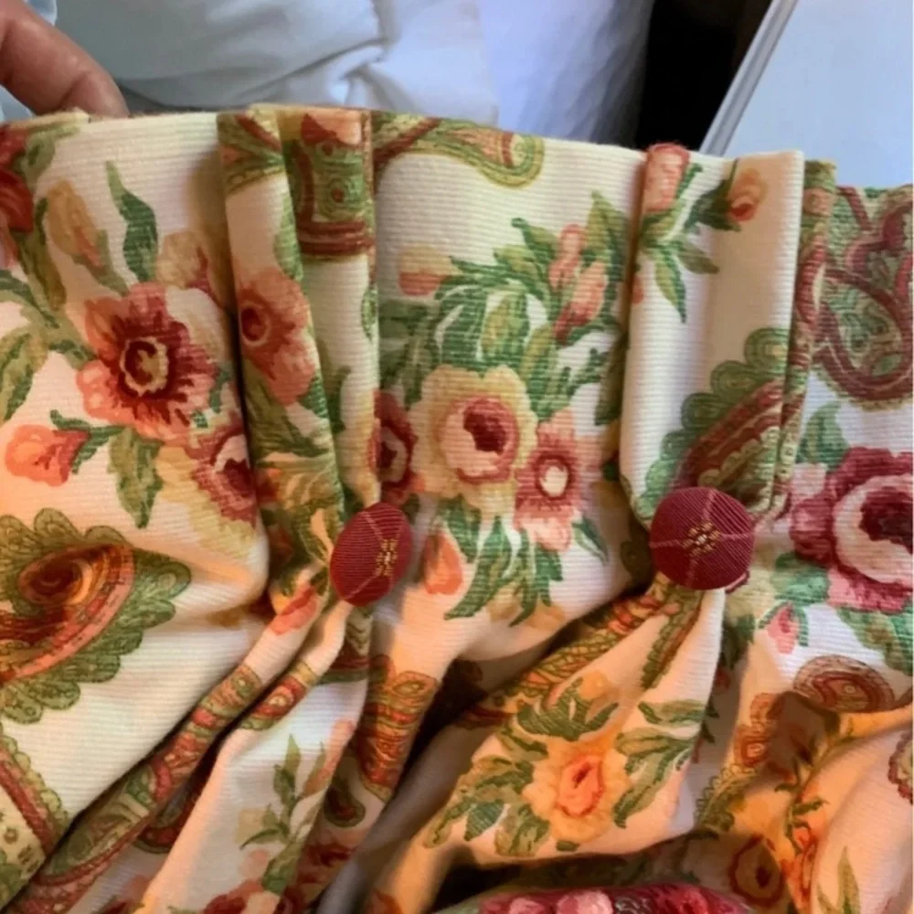 Custom floral drapes